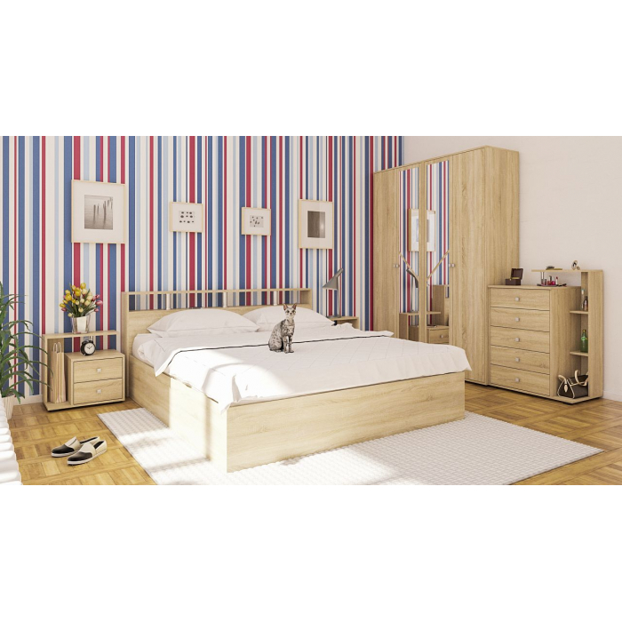 Кровать Камелия 1800 дуб сонома