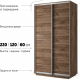 Шкаф-купе Экспресс Хит-ДСП, 120х60х220 Крафт табачный
