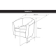 Кресло для отдыха Тунне бордовое, ткань рогожка