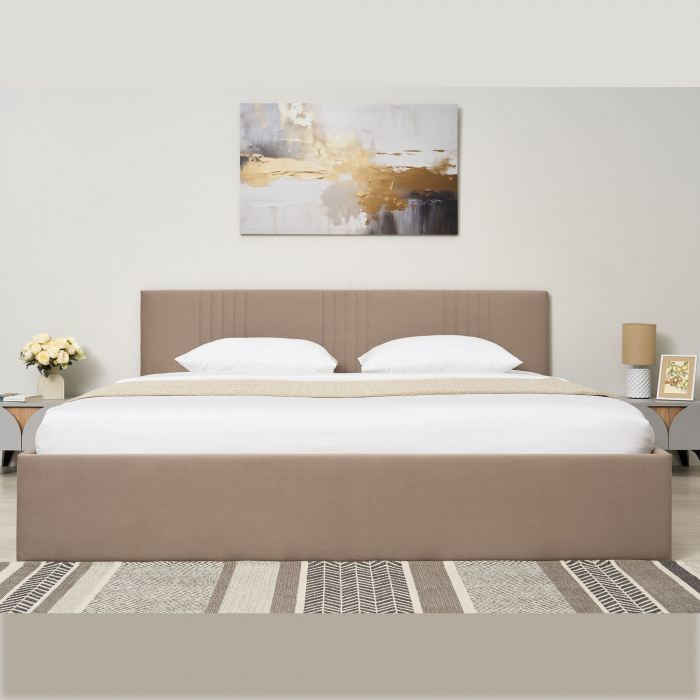 Кровать Амелия 140*200 Микровелюр Newtone Cacao