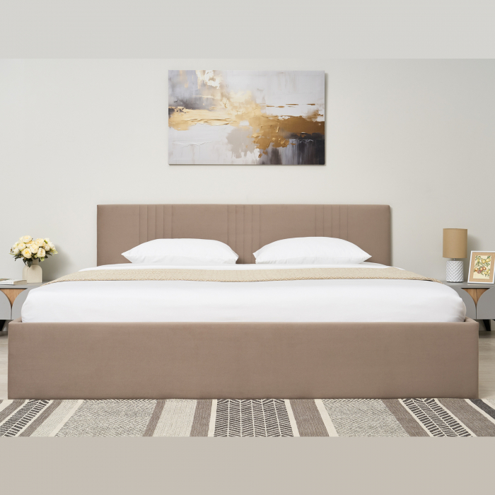 Кровать Амелия 180*200 Микровелюр Newtone Cacao