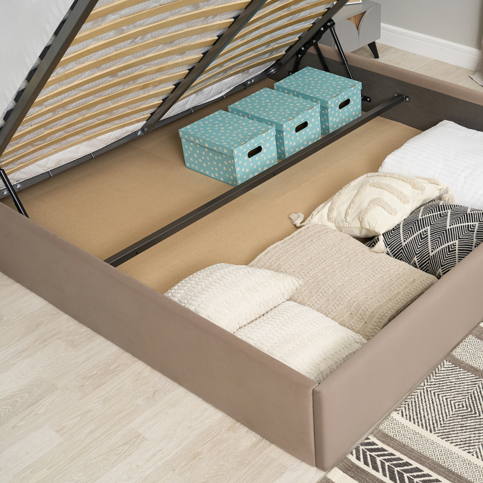 Кровать Амелия 180*200 Микровелюр Newtone Cacao