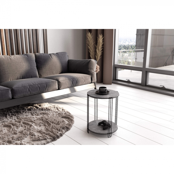 Стол журнальный SHT-CT33 черный муар/мокрый асфальт