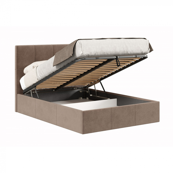 Кровать Марсель велюр какао 120см Подъемная