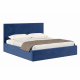 Кровать Парма велюр темно-синий 180см 