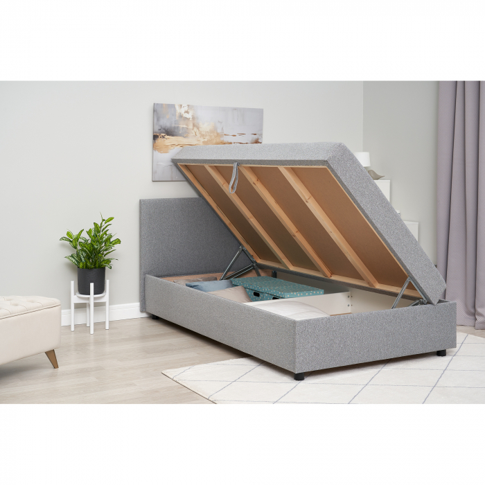 Тахта Софт светло-серая с матрасом -Ambrossia light 120см