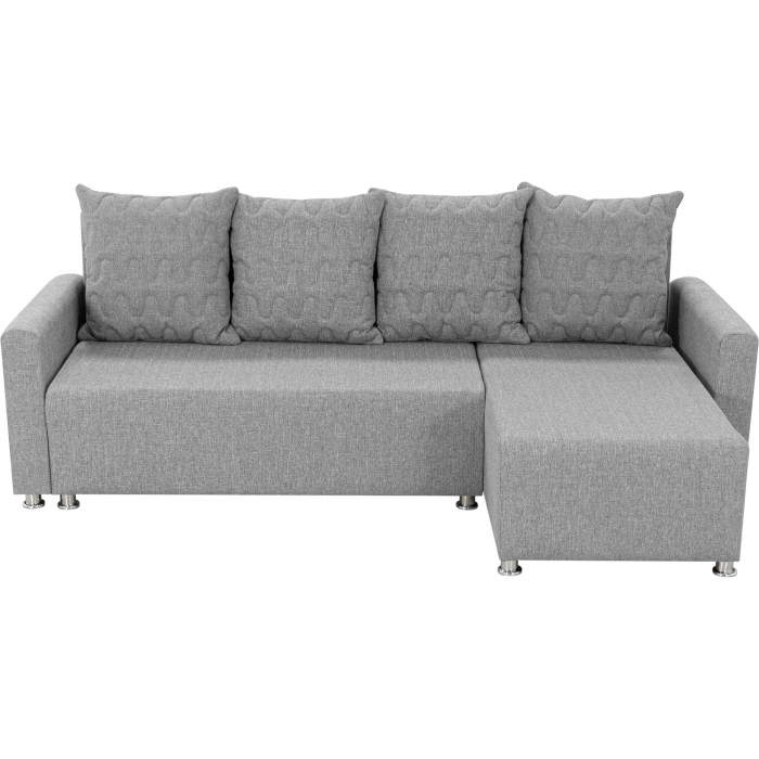 Диван угловой еврокнижка Челси 2 светло-серый