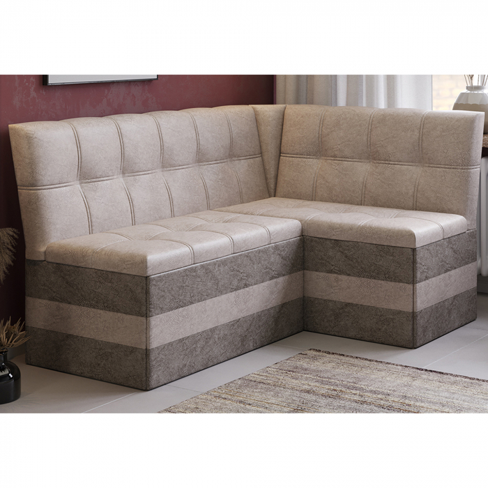 Скамья угловая Оскар dark beige/latte