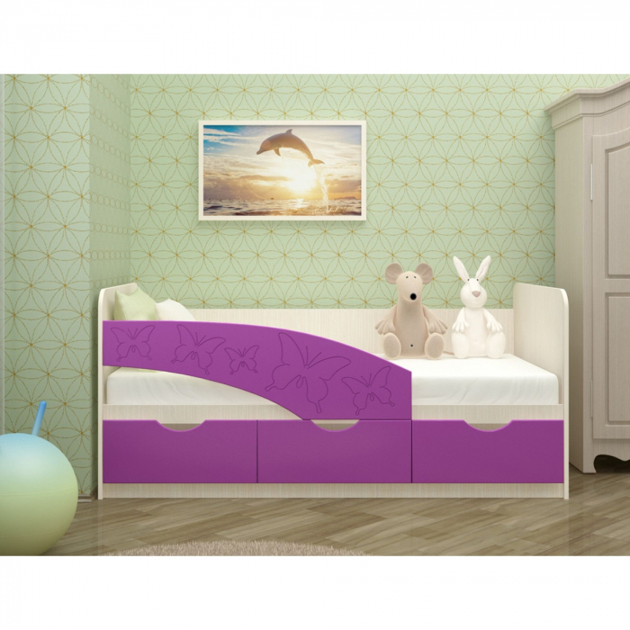 Кровать Бабочки 1,8*0,8м детская
